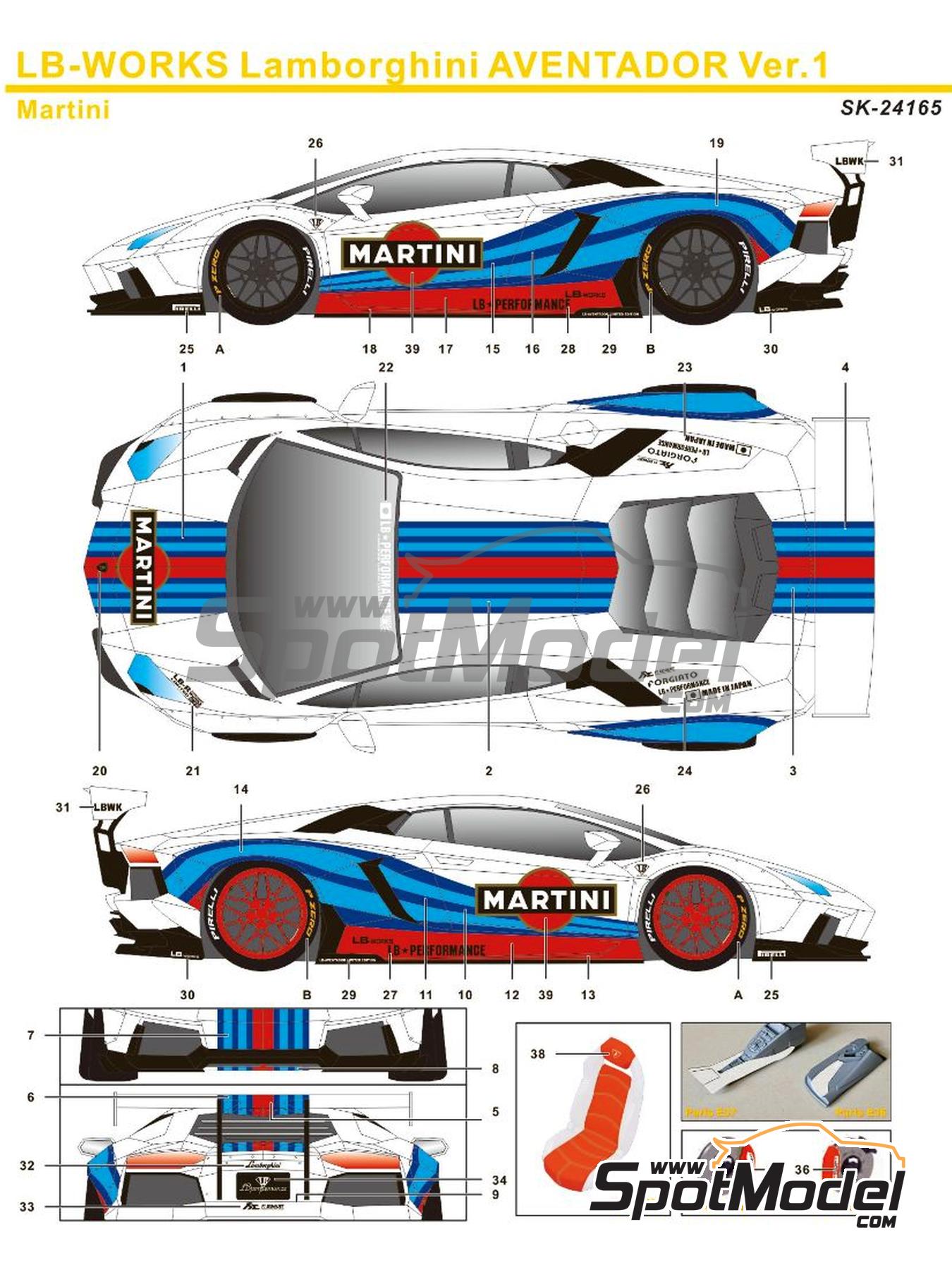 SK Decals SK24165: Marking / livery 1/24 scale - Lamborghini